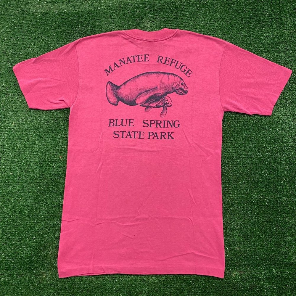 Manatee State Park Vintage 80s Nature Animals T-Shirt - Gem